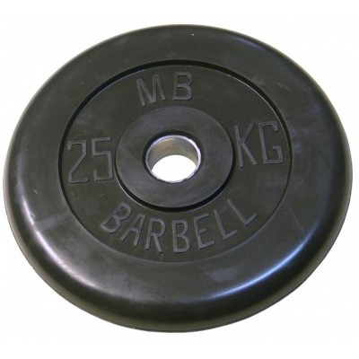 MB51-25 Диск обрезиненый черный mb barbell mb51-25 MB Barbell  - Вид №1