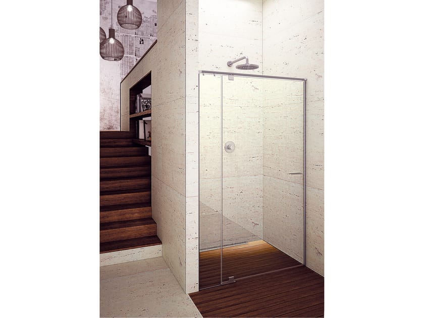 Стеклянная ниша душевая кабина с распашной дверью Provex Industrie Iunix ARCH-00091829
