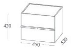 EmmeBi Прямоугольная тумбочка с ящиками Aki sun-id-1420235 - Вид №3