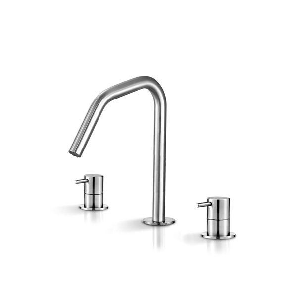 Смеситель на три отверстия для умывальника с изливом DEC201 linki 