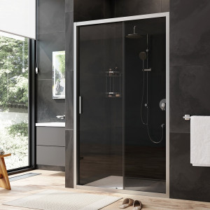 W90G-120-1-195MG Solo Дверь душевая 120х195 стекло тонированное профиль матовый хром AM.PM Gem