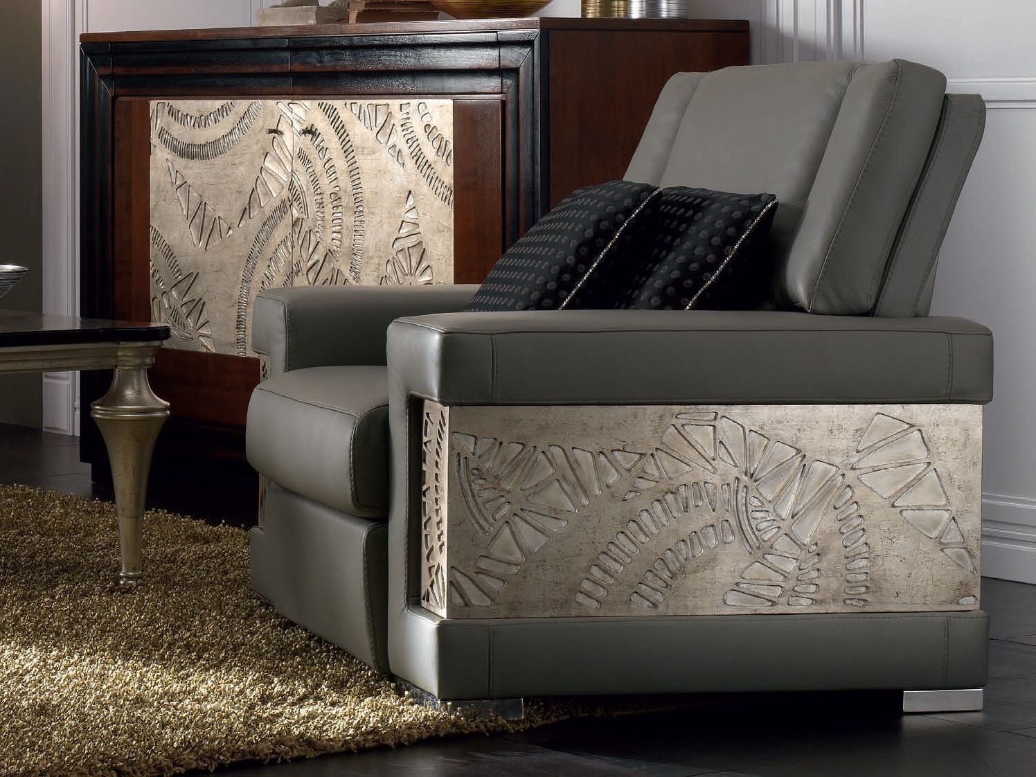 Серебряное кресло с подлокотниками Cantiero ÉTOILE day ARCH-00089071 - Вид №1