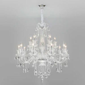 Люстра хрустальная подвесная белая 15 ламп Bogates Gabrielle Strotskis 336/15 BOGATES ДИЗАЙНЕРСКИЕ, GABRIELLE 00-3834045 Белый