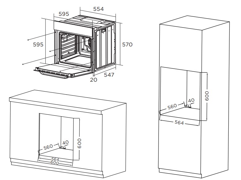 9164603 Электрический духовой шкаф Eigen Erste белый STDN-0095695 - Вид №11