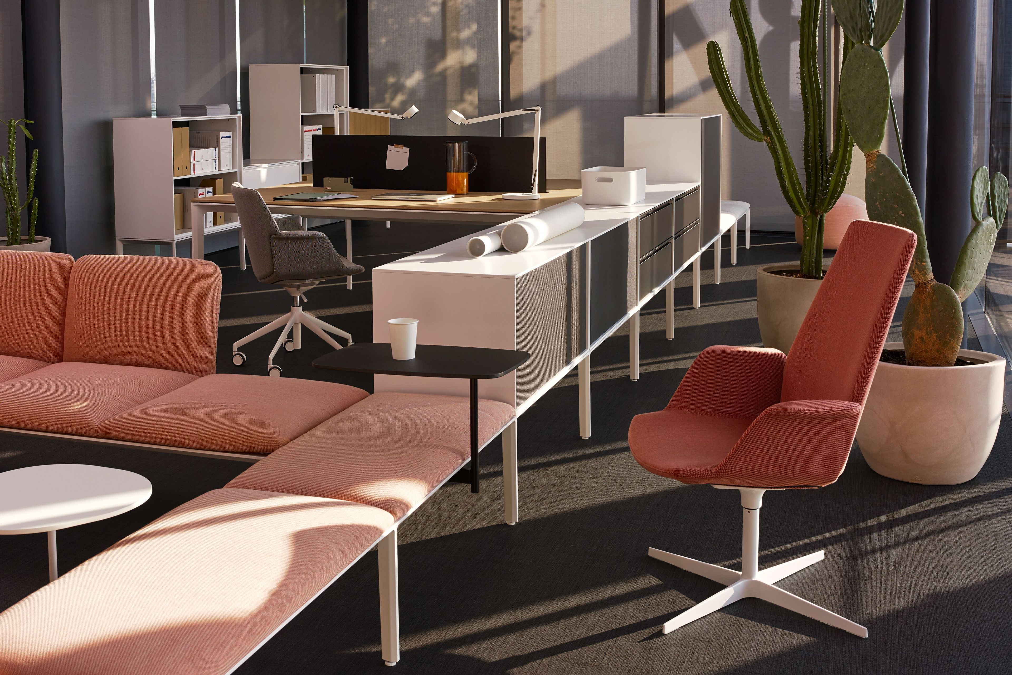 4 спицы подлокотник ткань операционный офис стул Lapalma один ARCH-00030729 - Вид №4