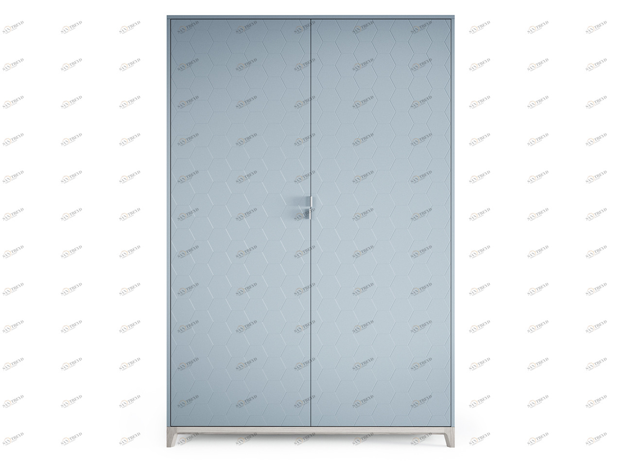 Шкаф распашной двухдверный серо-голубой Case THE IDEA  210351 Голубой 