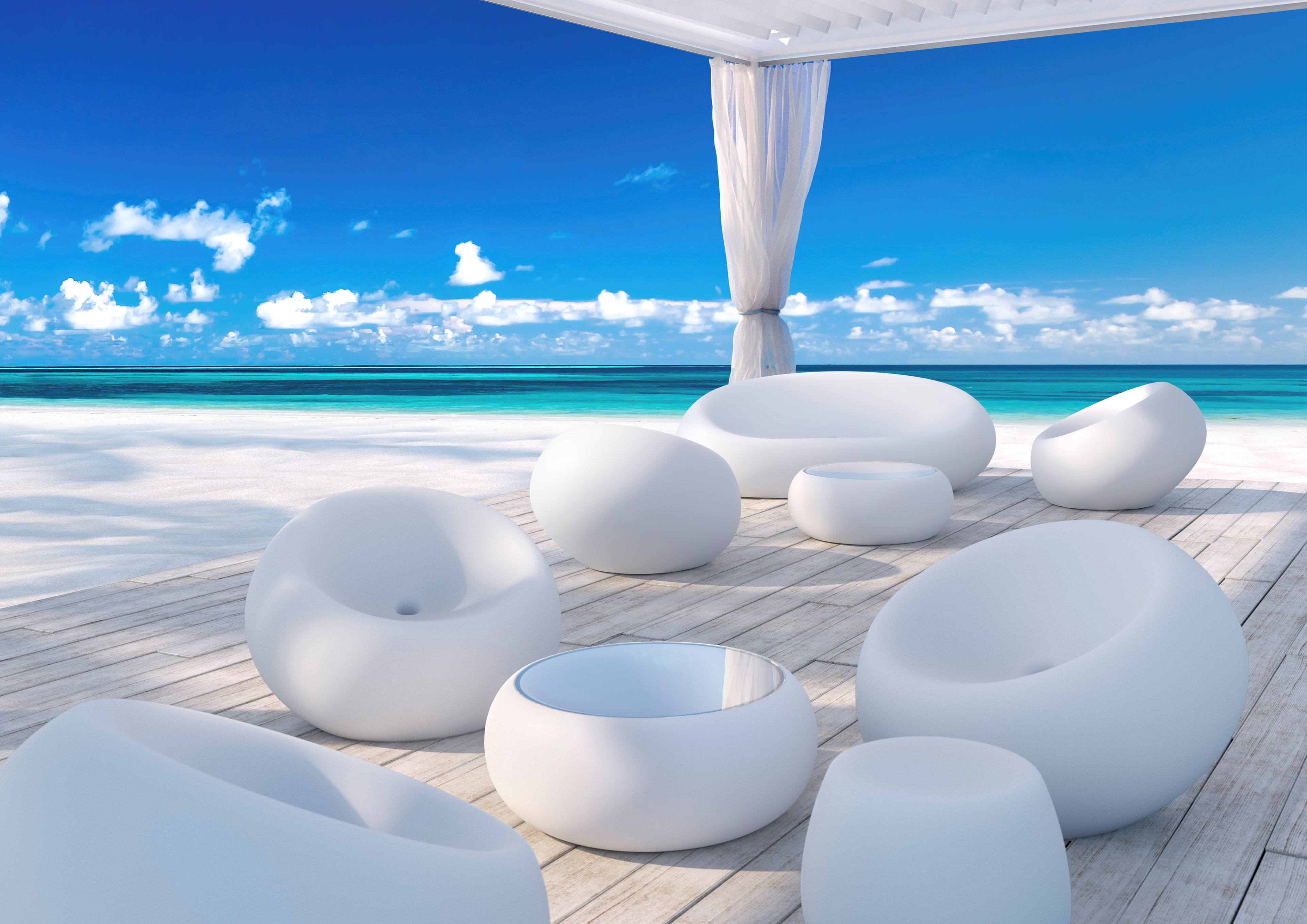 Низкий садовый стол из полиэтилена PLUST Boom ARCH-00012963 - Вид №4