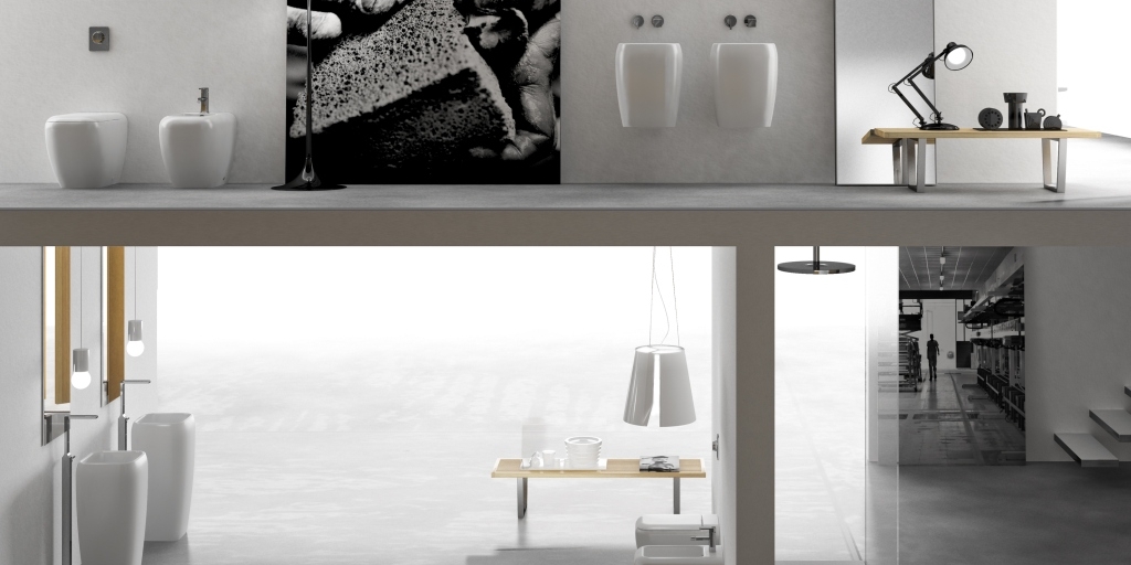 SHLAS Подвесная раковина настенная овальная Ceramica Cielo  белая  - Вид №3