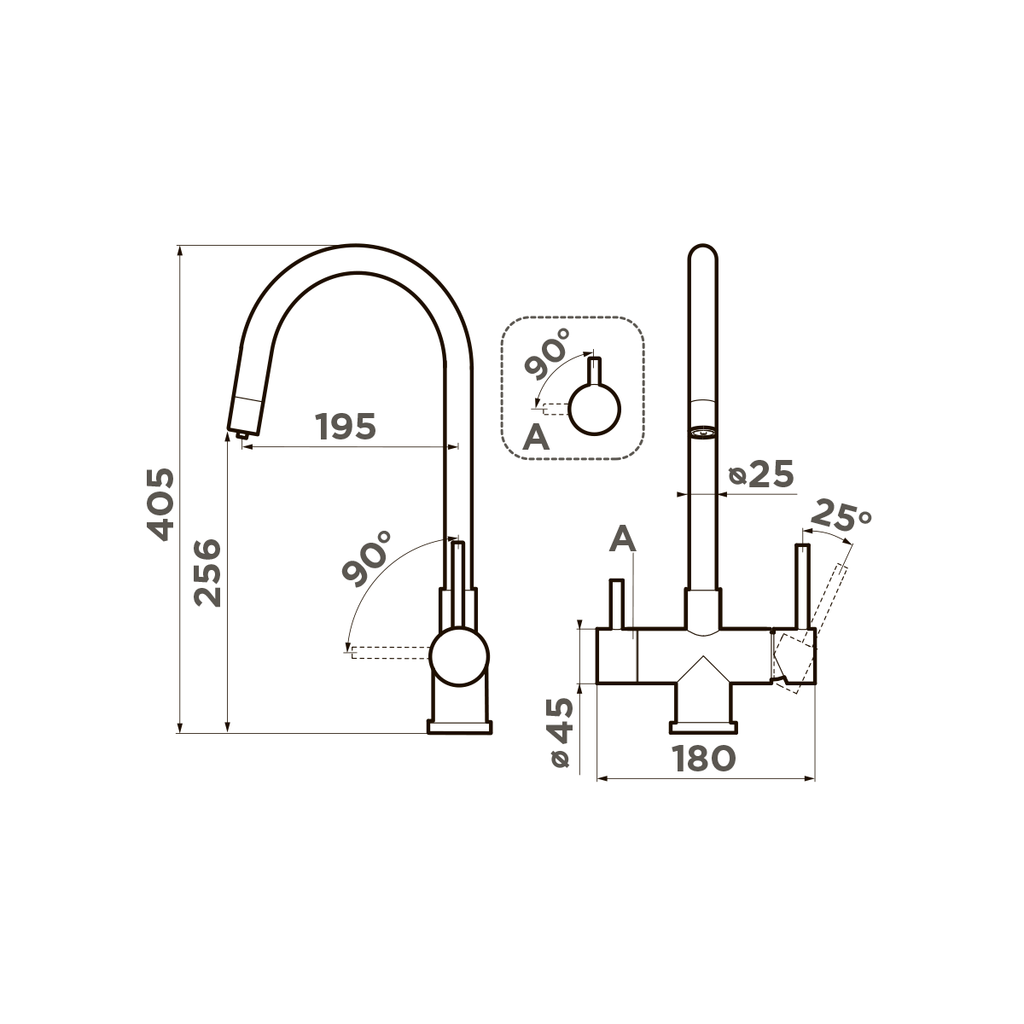 Смеситель для кухни Akita OMOIKIRI 4994086 - Вид №5