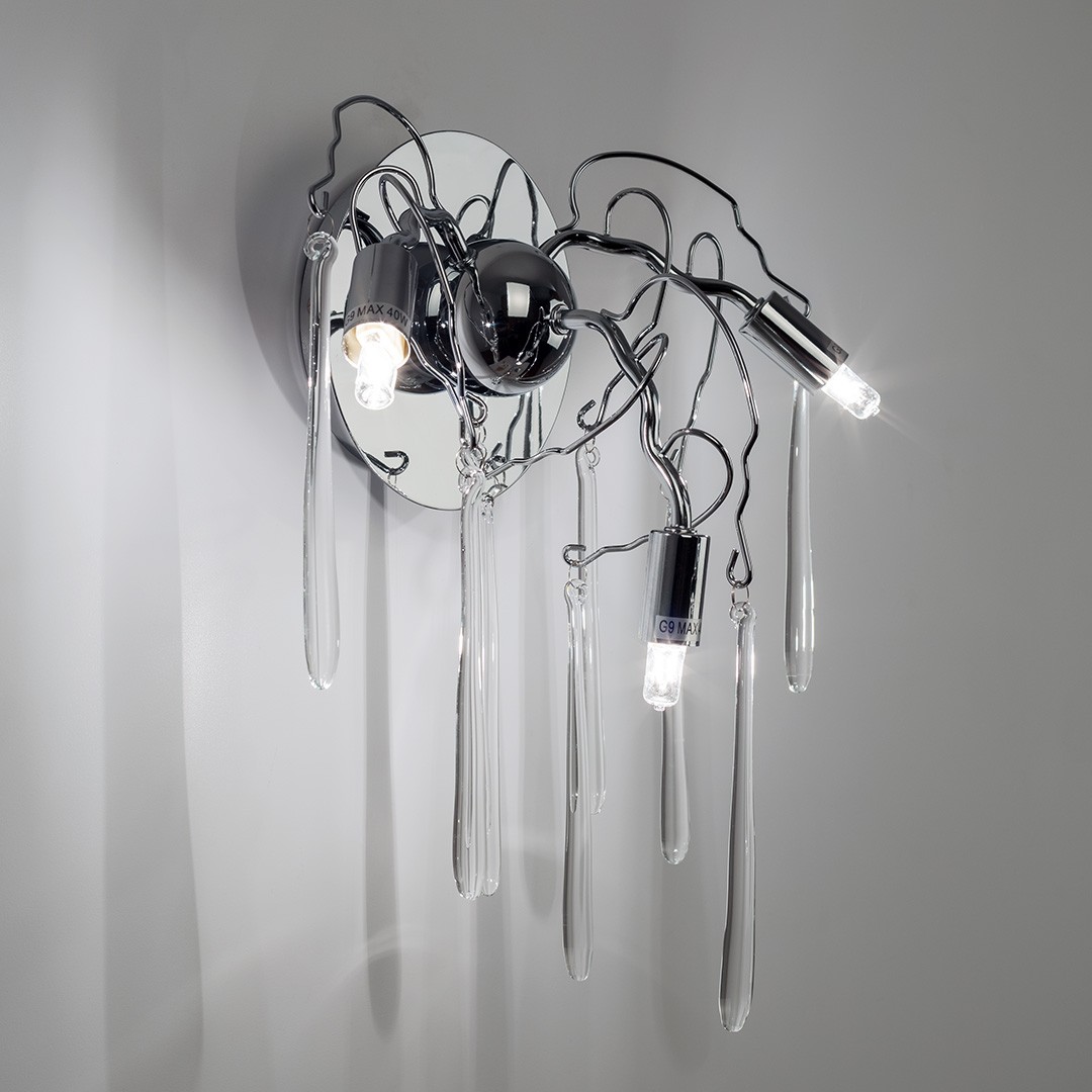 Frezia Light 1005/3 AB хром бра с 9 подвесками 117642 - Вид №1