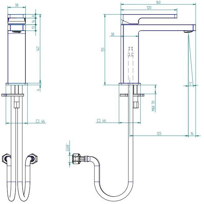 ZAZZERI Смеситель для умывальника Qquadro sun-id-1456089 - Вид №7