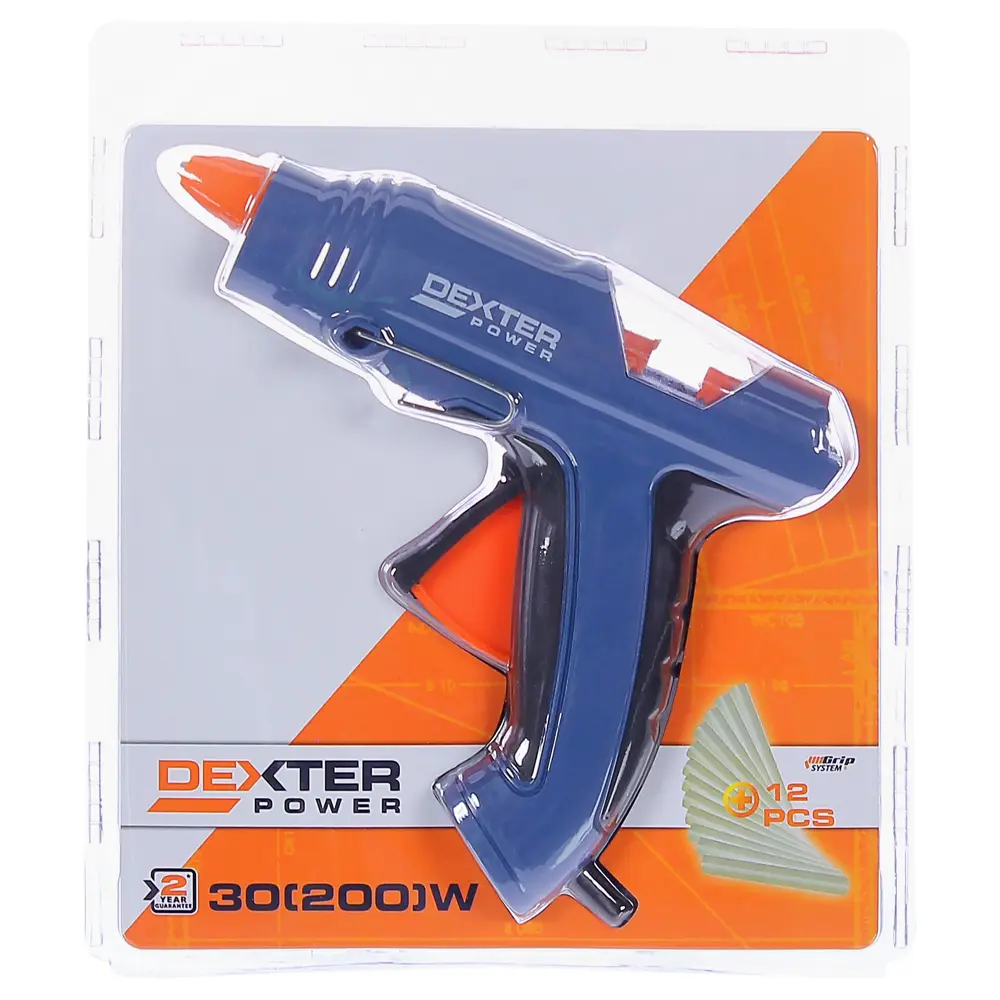 Пистолет клеевой Dexter, 200 Вт, для стержней 11 мм, комплект 12 стержней STLM-2108429 - Вид №5