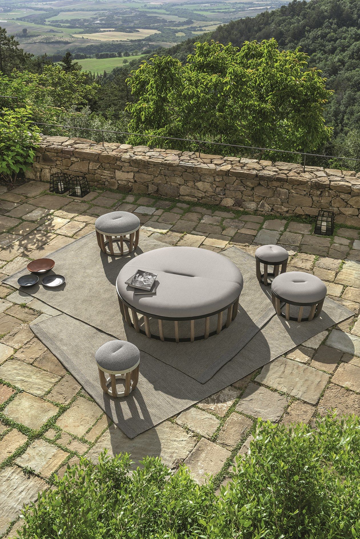 Ткань круглый сад пуфик Ethimo качели ARCH-00084534 - Вид №3