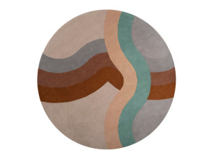 Круглый ковер ручной работы из гималайской шерсти