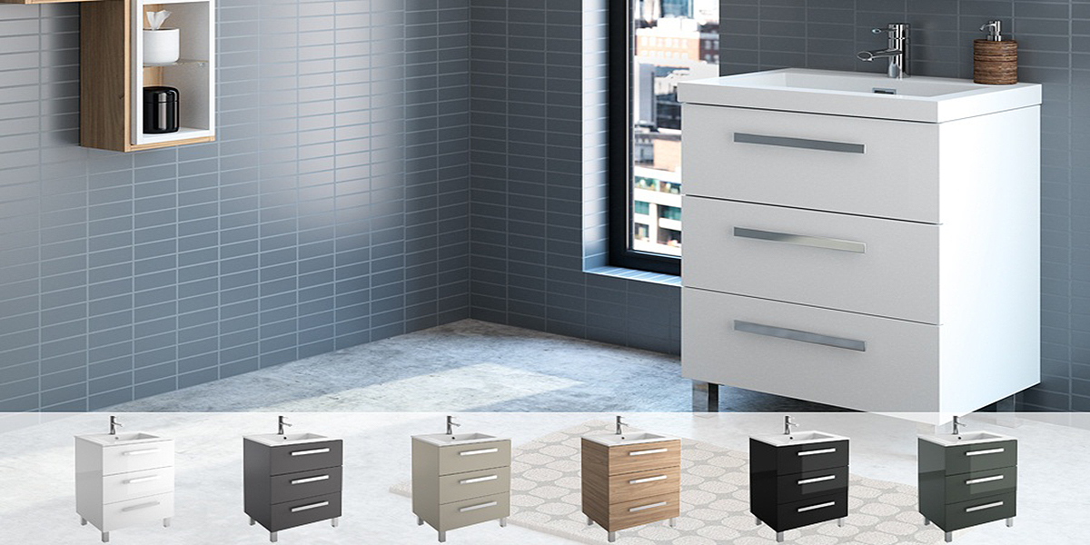 КОМПЛЕКТ МЕБЕЛИ FUSSION CHROME 60 СМ GLOSS WHITE SALGAR 23240 - Вид №1