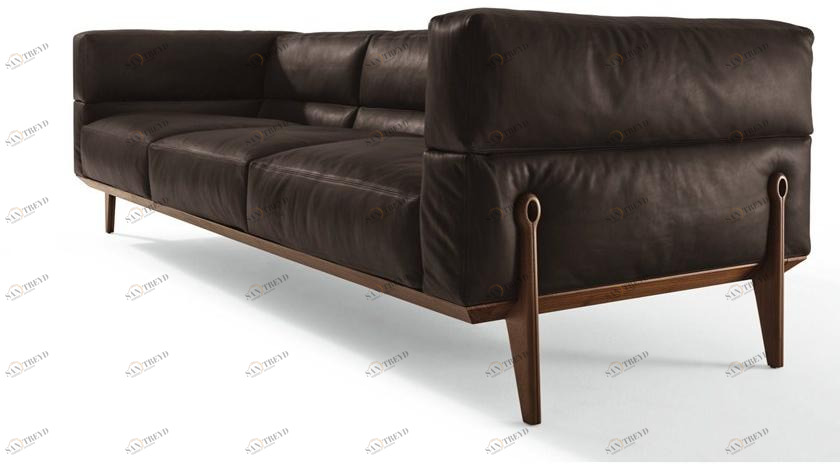 Giorgetti 3-х местный кожаный диван Ago sun-id-1392631