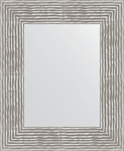 BY 3025 Зеркало в багетной раме - волна хром 90 mm EVOFORM Definite