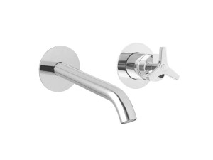 Настенный однорычажный смеситель для раковины с 2 отверстиями