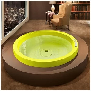 Ванна GRUPPO TREESSE Eos 160 STA-V846C-Z жёлтая с аэромассажем круглая отдельностоящая