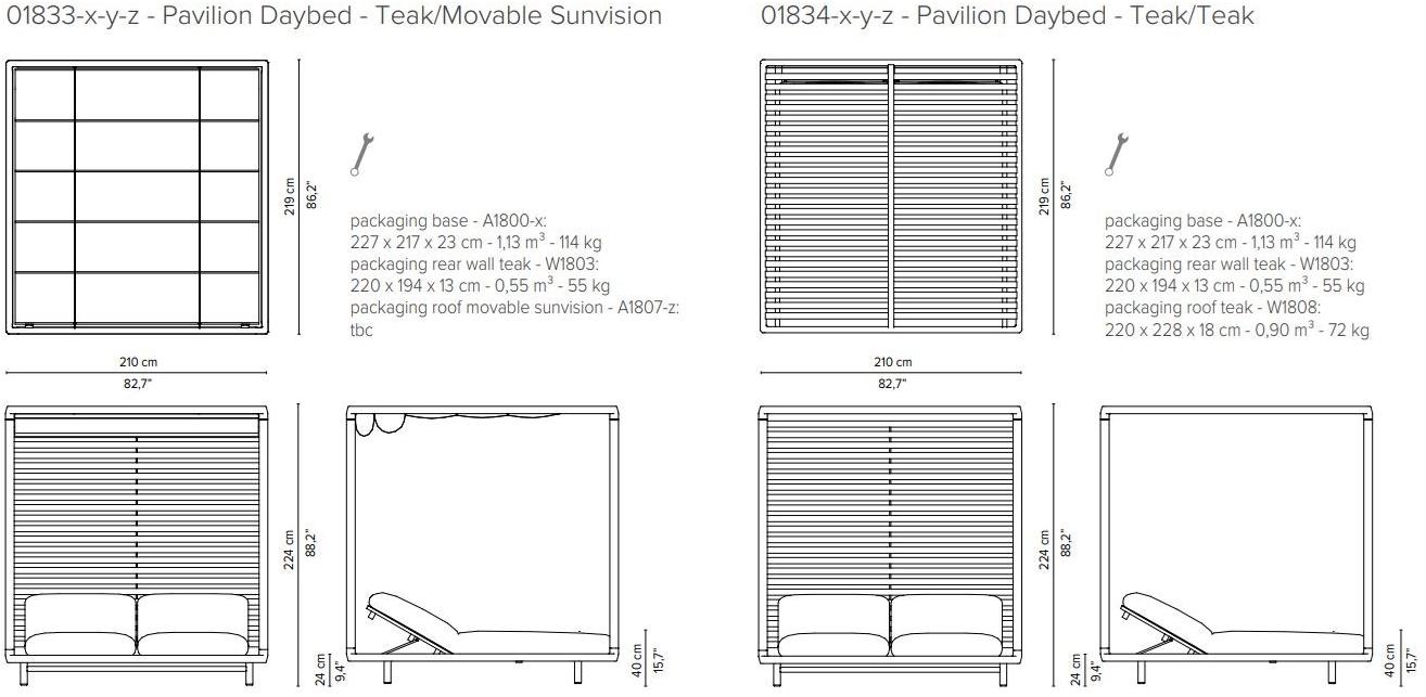 TRIBÙ Деревянная грядка с балдахином Pavilion sun-id-1479731 - Вид №10
