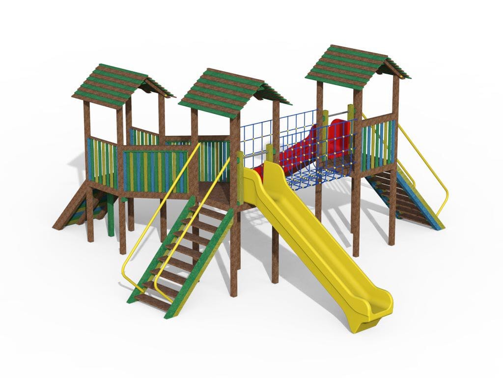 Рециркулированная пластиковая игровая структура EUROCOMITALIA COMBI ADVENTUIRE ARCH-00114936 - Вид №1