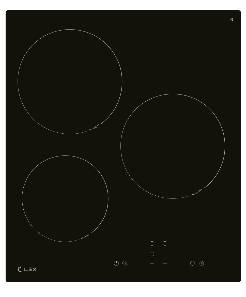 9246379 Электрическая варочная поверхность LEX EVH 430B BL STDN-0031735