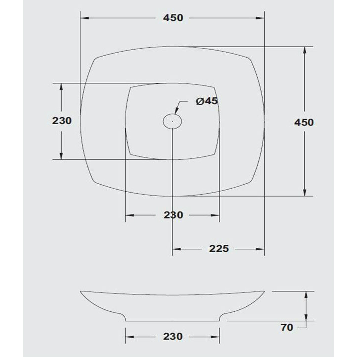 25362 Накладная раковина на столешницу  овальная Ceramica Hidra  - Вид №1