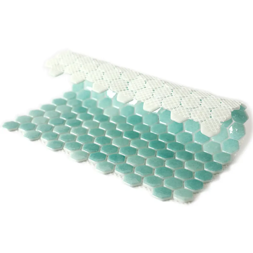 Мозаика стеклянная Natural STP-GN008-HEX 29x29 см цвет зеленый Santreyd Steppa STLM-2093160 - Вид №2