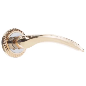 Ручка двверная на розетке Palladium D 307, цвет глянцевое золото