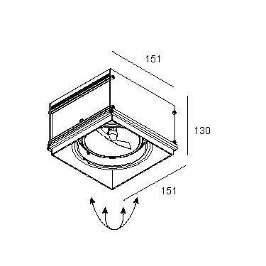 Светильник / GRID IN LIMIT ZB 1 QR ANO 100W Delta Light sun-id-377656 - Вид №1