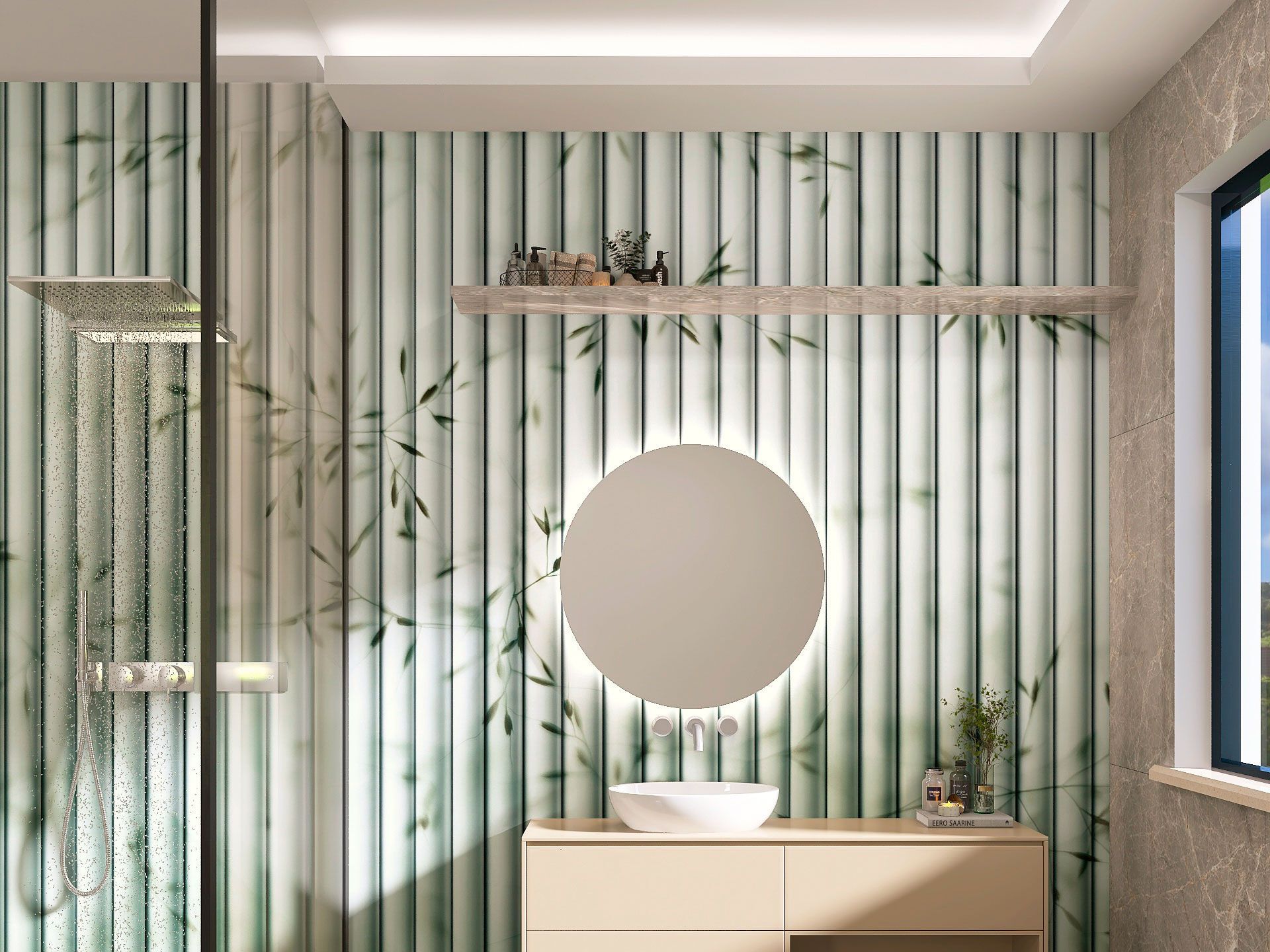 Обои с рисунком Rimura BAMBOO WALL ARCH-00001056