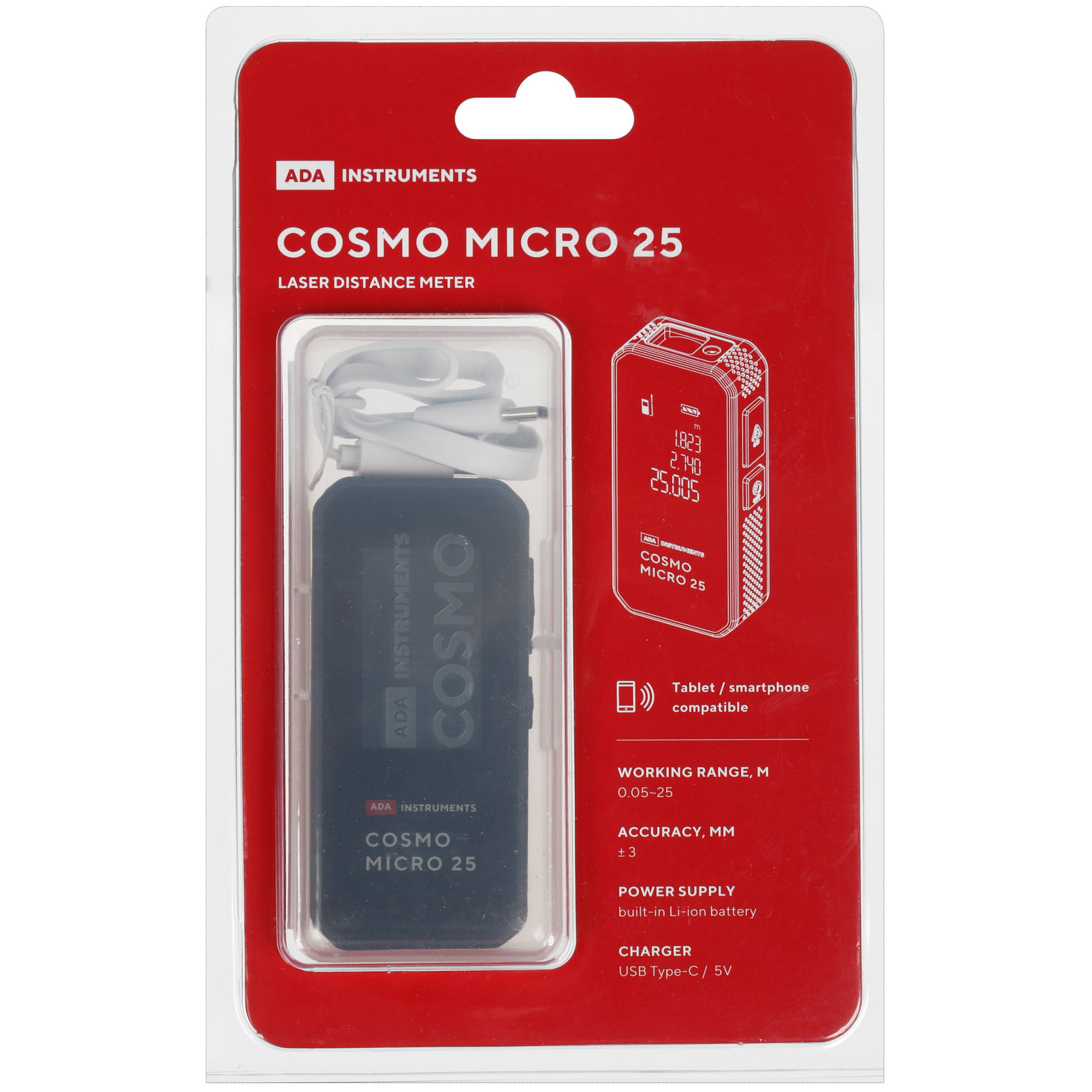 Лазерный дальномер ADA Cosmo MICRO 25 5059770 STDN-0073491 - Вид №7