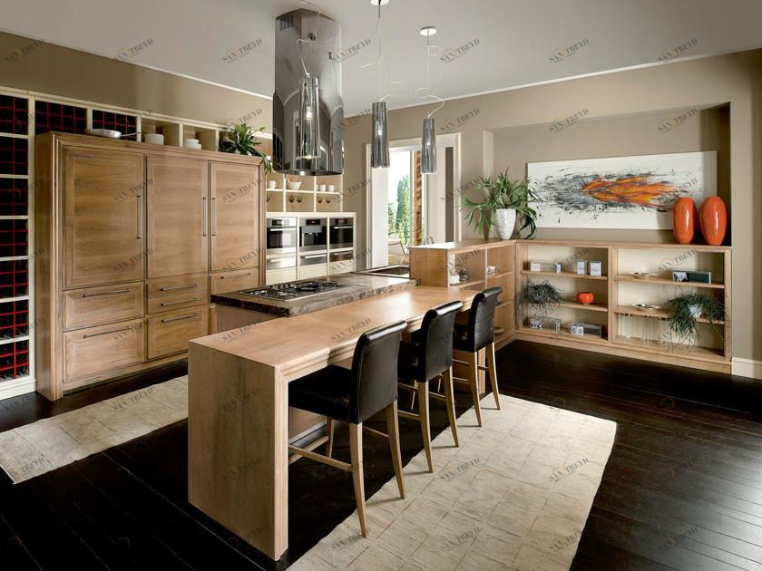 L'Ottocento Кухня из орехового дерева с островом Evita sun-id-1432670