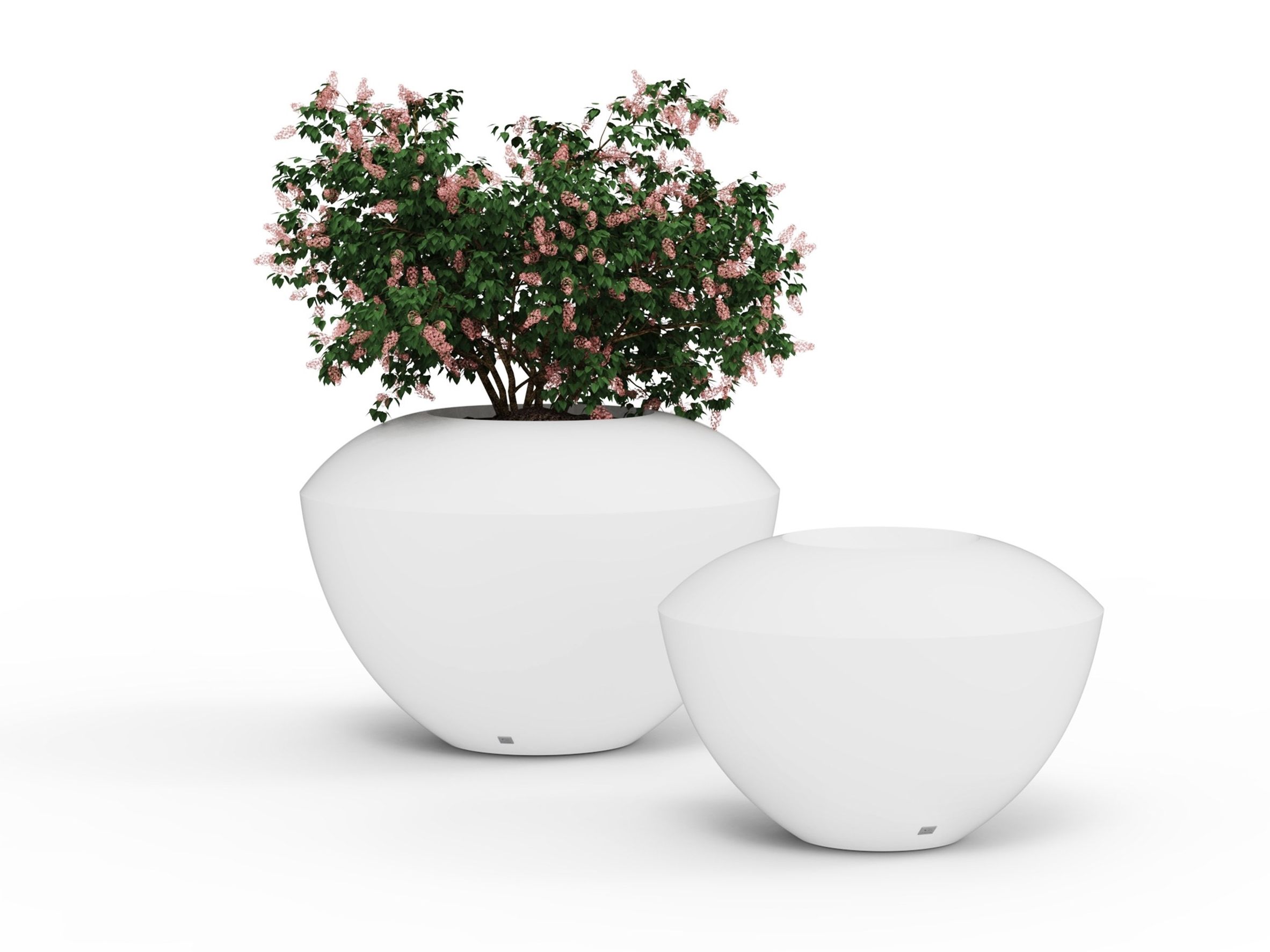 Круглый садовый горшок из стекловолокна GANSK SPIN ARCH-00106017 - Вид №4