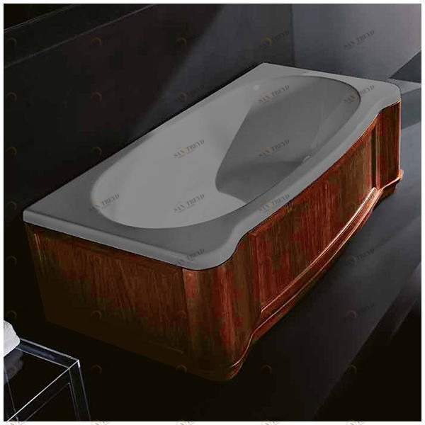 Ванна Gruppo treesse New Classic Young VTL-V6741-DX-WO-SE серая прямоугольная правая орех VTLV6741DXWOSE