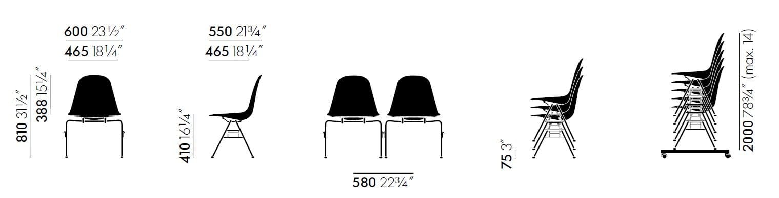 Штабелируемый стул для конференций из полипропилена VITRA Eames Plastic Chair ARCH-00075982 - Вид №12