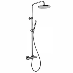 F4885/RP253 Смеситель для душа термостатический внешнего монтажа с душевой стойкой, верхним душем и душевым комплектом FIMA CARLO FRATTINI Wellness