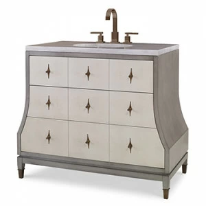 Тумбочка, большая (от 37 до 59,5) 12559-110-410 Tapered Sink Chest - Ash Grey / Linen Ambella