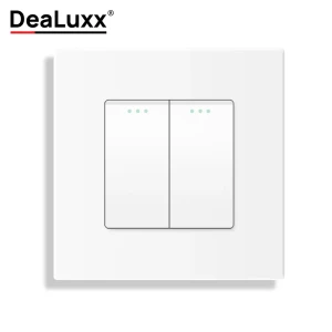 91708903 Выключатель встраиваемый Dealuxx R30721 2 клавиши цвет белый STLM-1115713