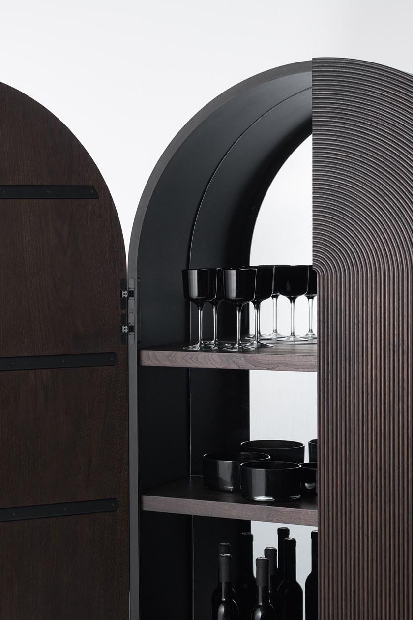 Milla & Milli Барный шкаф из массива дерева со встроенной подсветкой Waves sun-id-1445265 - Вид №5