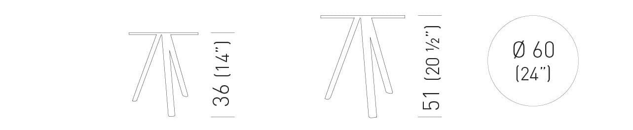 Круглый мраморный журнальный столик с 3 ножками GABER NORMAN 3-POD MARBLE LOW ARCH-00141356 - Вид №1