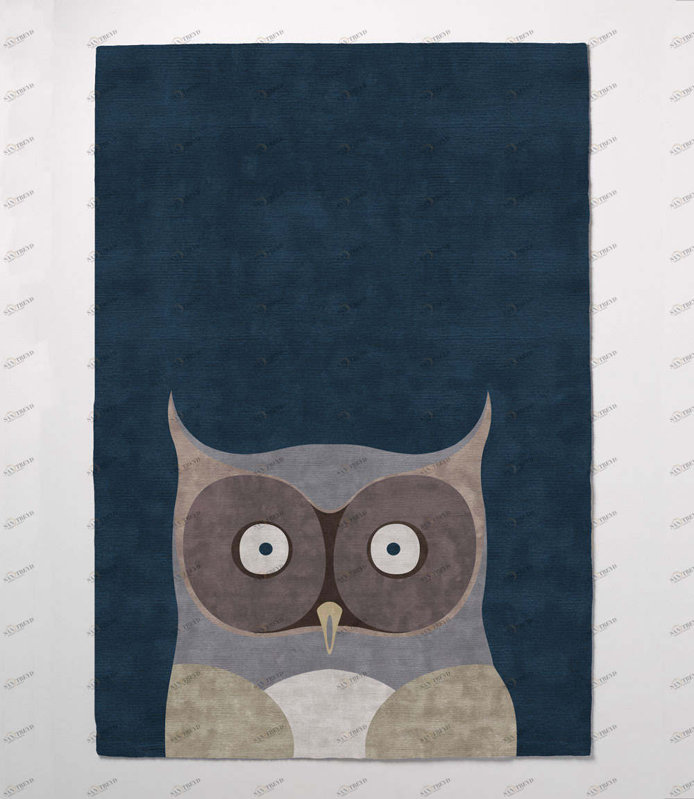 Ковер детский Owl 140х200 синий RUGBERRY  326127 Синий 
