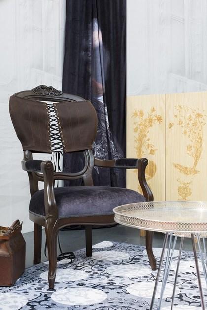 Mineheart Стул с обивкой и подлокотниками  Fur/014  - Вид №3