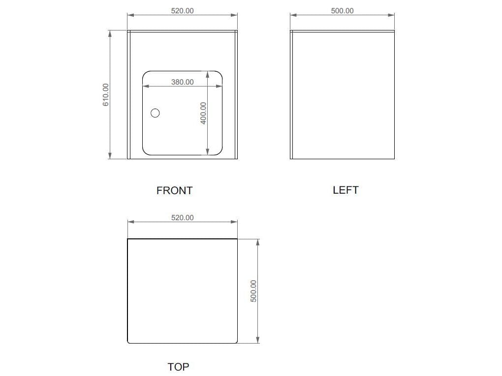 Алюминиевый подвесной умывальник с дверцами GSG Ceramic Design NEW YORK ARCH-00038928 - Вид №4