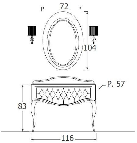 LEGNOBAGNO Консольная мойка с тафтинговыми ящиками Style 2 sun-id-1436677 - Вид №5