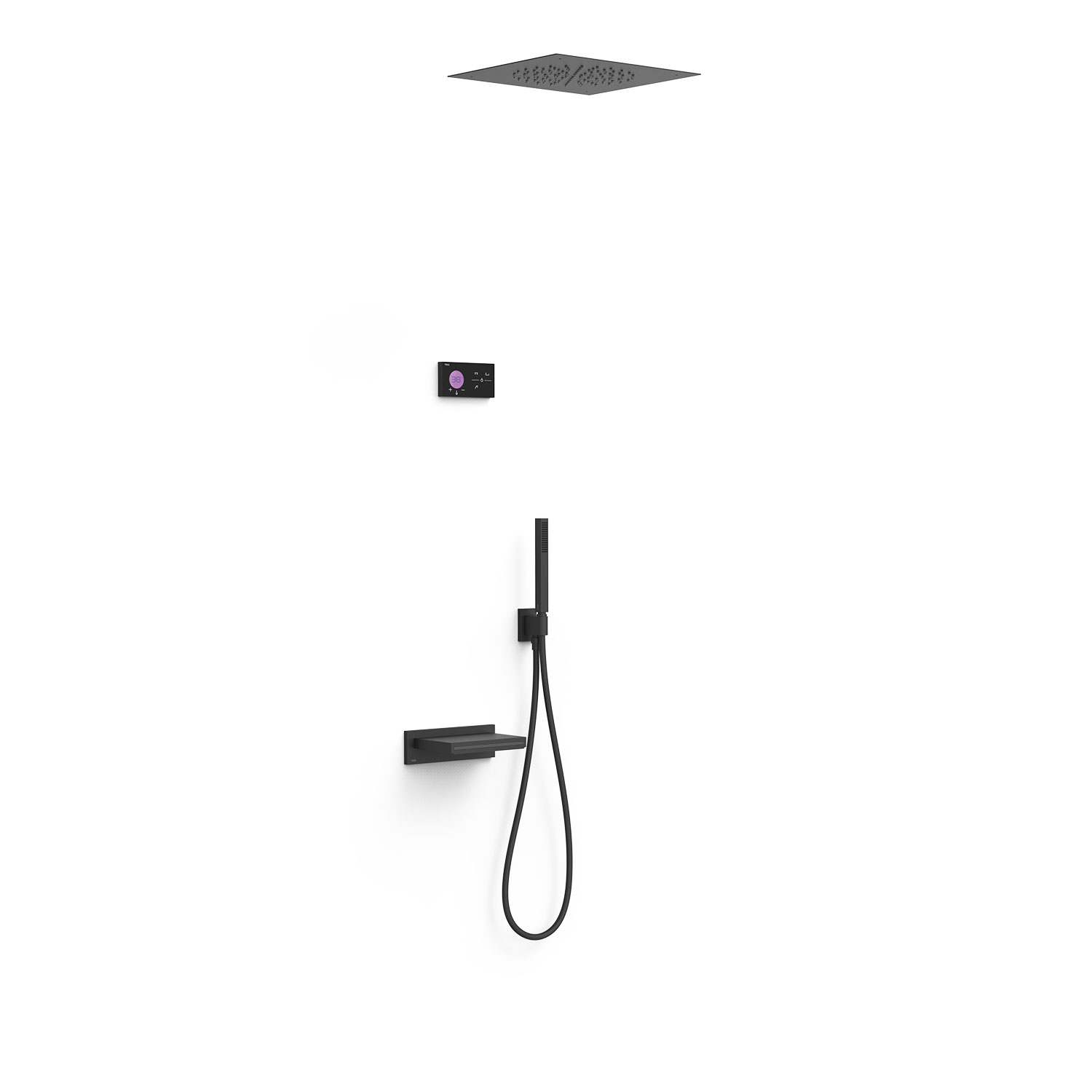 SHOWER TECHNOLOGY 3-ходовой встраиваемый электронный термостатический смеситель Shower technology, набор для ванны и душа-09288315 НМ TRES Electronic 09288315NM