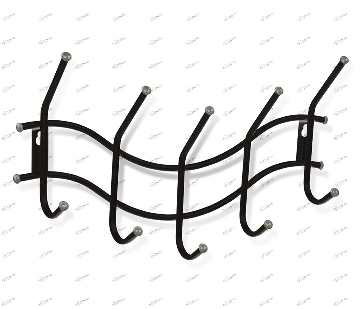 Вешалка Volna чёрно-серая SHEFFILTON ДИЗАЙНЕРСКИЕ 015503 Чёрный;серый 