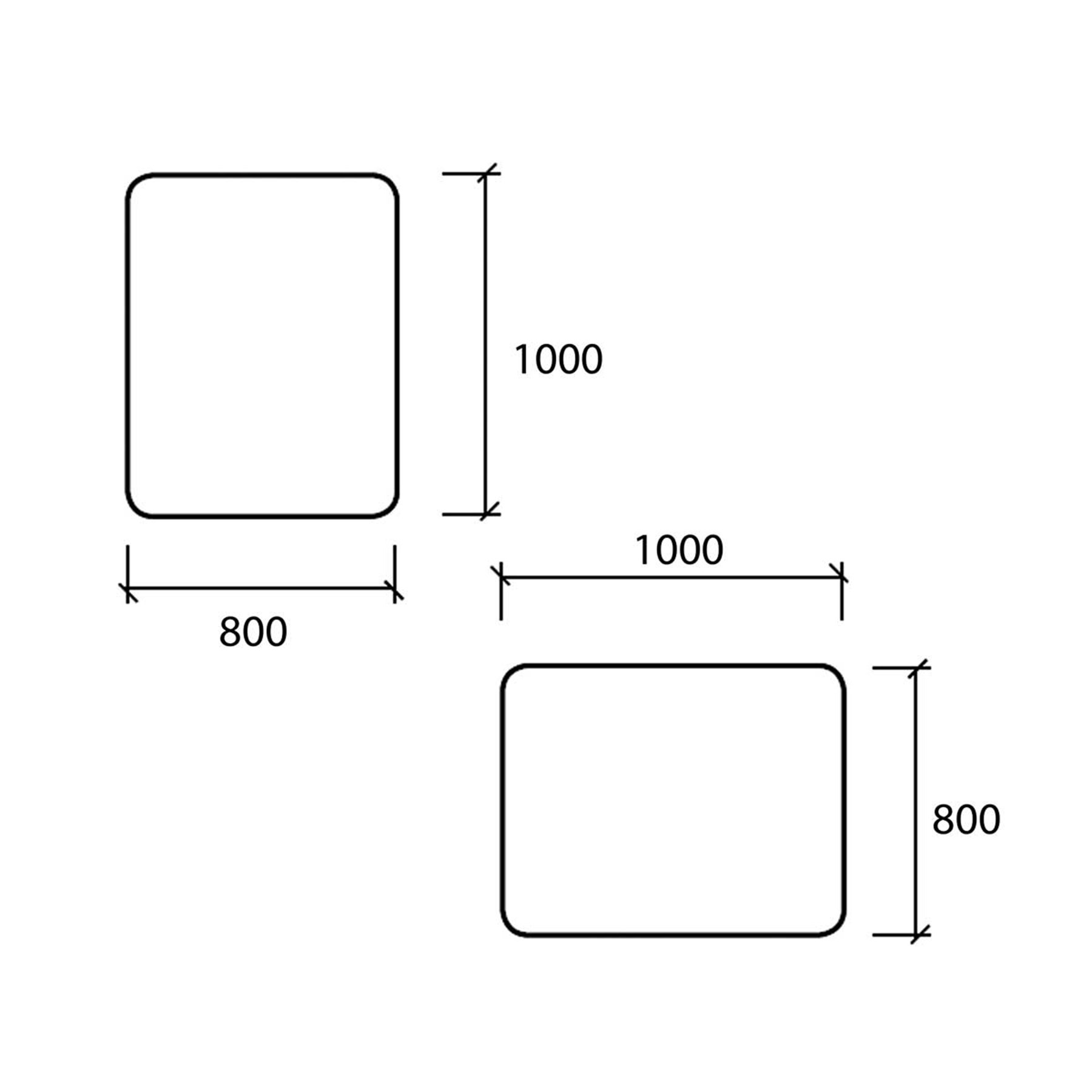 20734 SALGAR Зеркало ROTA 1000 1000 x 800 мм  - Вид №3
