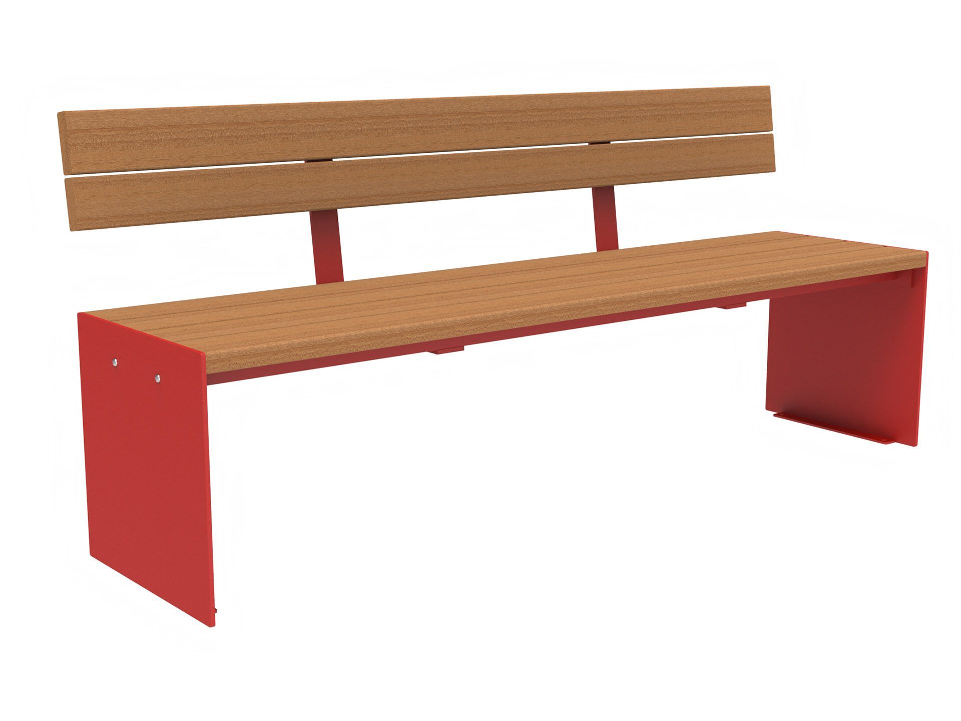 Скамья из окуме со спинкой Lazzari Recto ARCH-00077399 - Вид №4