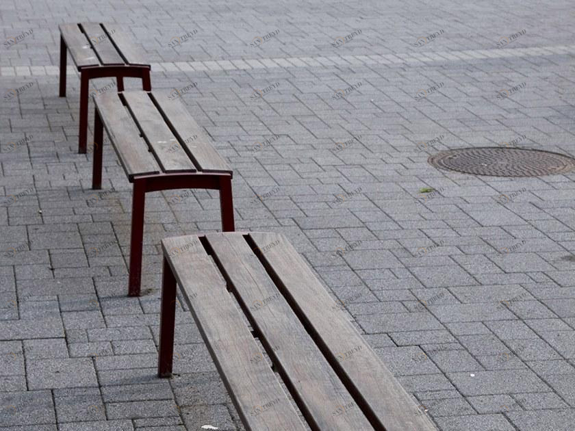 mmcité1 Скамья из стали и дерева без спинки Vera sun-id-1498409